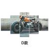 Pintura Decorativa para Motociclista Transfronteiriço Clube Bar Sala de Estar Parede de Fundo de Sofá Pintura em Tela de Cinco Peças Arte de Parede Dropshipping