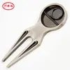 Tenedor para bola de golf con pintura electrochapada, pegatina, aleación de zinc, horquilla de bola con electrochapado, horquilla de bola de cobre antiguo