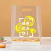 Celebridade da Internet Espessada Saco para Assar Takeaway Saco para Molho Saco Transparente Saco Tote com Alça Saco para Cavar Estilo ins Salada Pão Bolo Torta de Ovo