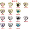 Simples Versátil Doce Cool Moda Coração Colorido Strass Pingente DIY Artesanal Joias Pulseira Colar Pingente Acessórios Materiais