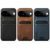 Adecuado para funda de teléfono con ranura para tarjeta Google Pixel 11Pro, funda trasera con soporte y tarjetero Google Pixel 9, funda protectora de cuero