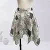 Conjunto de atuendo de té Zen estilo chino para mujer, tacto de algodón y lino, cárdigan holgado, delantal estampado, atuendo de baile, conjunto de tres piezas para uso diario