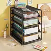 Estante de almacenamiento para clasificación de temas, estantería de escritorio de capas, gabinete vertical de almacenamiento de libros de múltiples capas para escritorio de estudiante, colocación de soporte para libros