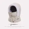 Cachecol de Pescoço Novo Estilo de Inverno, Touca para Cabeça, Chapéu Integrado com Proteção para Ouvidos para Mulheres, Chapéu Quente para Andar de Bicicleta Elétrica, Chapéu de Ciclismo à Prova de Vento e Frio