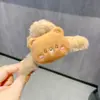 Grampo de Cabelo de Pelúcia Fofo de Desenho Animado Coelho Panda para Cabelo de Trás de Mulheres, Grampo de Cabelo Grande Tubarão para Outono e Inverno