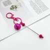 Nuevo llavero de campana de metal, llavero creativo de cuentas de colores caramelo para bricolaje, accesorio para mochila y equipaje, pequeño colgante