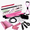 Pilates fitness bar oito peças látex resistência banda elástico Anel 8 palavras extrator