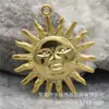 Acessórios para Grampo de Cabelo de Joias Artesanais DIY Adorno de Cabeça de Noiva Materiais para Acessórios de Cabelo Pingente de Sol Banhado a Ouro Cobre Peça de Flor A335