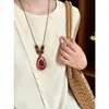 Polvo de Caramelo~Nuevo Collar Colgante de Estrella China de Cinco Puntas para Mujer 2026 Nuevo Estilo Estilo Festivo Accesorios de Nicho Únicos