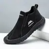Nuevos zapatos casuales deportivos de otoño para hombre con aumento interno de altura, zapatos de talla grande para hombre, zapatos slip-on de caña alta con suela blanda para hombres de mediana edad y ancianos