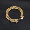 Joyería Hip-Hop Europea y Americana de Moda, Pulsera Cubana de Pedrería, Estilo Hip-Hop para Hombres y Mujeres, Moda de Cristal con Pedrería