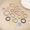 Anillo de Resorte de Aleación de Zinc Ecológico Estándar Europeo, Llavero Colgante de Moda, Accesorios, Varios Estilos, Selección Integral, Versátil