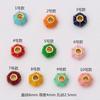 Cuentas de calabaza con gotas de aceite mate y retención de color, accesorios para transferencia de cuentas, collar, pulsera, bricolaje, cuentas con agujeros grandes, cuentas sueltas, accesorios