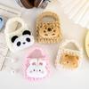 Bolsa de moedas de boneca de desenho animado Ins Fone de ouvido Bluetooth fofo Bolsa de armazenamento acústica Bolsa de moedas de lã tecida à mão