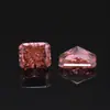Material de Zircônia de Diamante de Alto Carbono Corte Flor de Gelo Retangular Zircônia Cor Padparadscha Pedra Solta Fábrica Atacado Fornecimento Direto