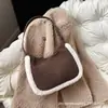 Bolso de Hombro de Felpa Escarchada Estilo Perezoso para Mujer 2025 Nuevo Bolso Cruzado de Celebridad de Internet de Moda Estilo Extranjero Bolso de Axila
