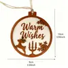 Gancho de Madera Creativo Colgante de Copo de Nieve Artesanía de Madera Celebración Navideña Decoración del Hogar Cuerda Colgante de Cuerda de Cáñamo 160101