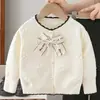 9 Conjunto de suéter, calça de tricô e agasalho infantil, nova coleção outono 2025, doce conjunto de duas peças para meninas