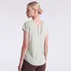Tops Deportivos de Verano para Yoga para Mujer, Camisetas de Secado Rápido, Cubre Tops Sueltos Transpirables de Manga Corta para Fitness Femenino