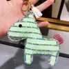 Llavero de poni de diamantes lindo coreano para mujer, llavero creativo para llaves de coche, colgante de bolso de moda, regalo al por mayor