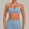 Almofada de Peito Areia de Outono Sutiã de Yoga Costas Nuas Apertado Roupa Esportiva Esporte Corrida Fitness Top 6932