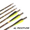 Camuflaje carbono mixto 16-22 pulgadas carbono mixto flecha de ballesta diámetro de tiro 8.8mm diámetro exterior pluma de goma de 4 pulgadas