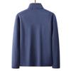 Ropa para Hombre Transfronteriza Otoño e Invierno Nuevo Grueso Casual Media Cremallera Cuello Alto Color Sólido Top Sudadera Cálida de Forro Polar para Hombre