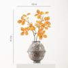 Jarrón Cerámico Grande Estilo Wabi-Sabi Shumen Lujo Accesible Sala de Estar Arreglo Floral de Gama Alta Flores Secas Flores Decoración de Escritorio Adornos