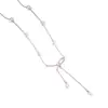 Collar de Borla de Perlas con Intervalos de Lazo Cadena de Clavícula Versátil de Verano Lujo Ligero Joyería de Gama Alta
