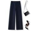 Jeans Slim de Corte Reto para Mulheres 2025 Primavera e Outono Novos Cintura Alta Emagrecimento Petite Calças Wide Leg Tendência Populares Calças Femininas