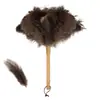 Plumero de plumas de avestruz con mango de bambú para quitar el polvo del hogar, limpieza de coches, barrido de polvo, adsorción electrostática y limpieza de escritorio