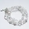 [Yunduo Bobo] Pulsera de Cristal Blanco de Cristal Natural para Mujer, Pulsera Versátil de Regalo al por Mayor