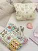 3611 Bolsita Coreana de Puzzle Flor Acolchada Bolsa de Mano Bolsa de Cosméticos para Mujer Portátil de Gran Capacidad Bolsa de Almacenamiento