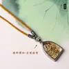 Cadena de Amuleto Budista Tailandés de Diseño Original, Cordón con Hebilla de Liberación Rápida Multifuncional de Plata Vintage para Hombres y Mujeres, Cordón Thangka