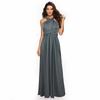 Vestido de Color Sólido de Estilo Francés Vintage de Gama Alta Versátil con Lazos, Falda Acampanada y Espalda Descubierta, Sexy Vestido Largo para Dama de Honor para Mujer