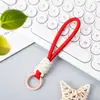 Cordón para Teléfono de Encaje Color Caramelo Versátil Creativo Cordón para Funda de Teléfono Cuerda Trenzada Hecha a Mano Adorno de Nudo de Diamante