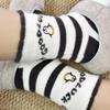 Calcetines Suaves y Esponjosos con Accesorios de Niña, Calcetines de Piso de Felpa Gruesos para el Hogar, Calcetines Cálidos de Pingüino de Dibujos Animados para Otoño e Invierno para Mujer