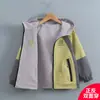Ropa Infantil Estilo Primavera y Otoño Chaqueta de Primavera para Niños Reversible Resistente al Viento Casual para Exteriores para Niños Mayores