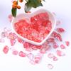 Grava de Cristal Rojo Piedra de Cristal Rojo Sandía Piedra de Fusión de Cristal Sandía Adornos de Decoración para Paisajismo de Acuario 1kg