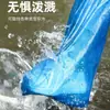 Cubrezapatos Desechables Impermeables a Prueba de Polvo de PE Botas de Lluvia Engrosadas Resistentes al Desgaste Antideslizantes Cubiertas de Botas Altas Largas Cubrezapatos Impermeables para Días Lluviosos