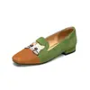 Mocassins Bordados de Gato 2026 Nova Primavera Salto Baixo Retro Slip-on Sapatos de Dirigir Femininos Versátil Plano Sapatos Individuais