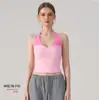 Top de top esportivo com blocos de cor transfronteiriço, com bojos fixos, para corrida de alta intensidade, fitness e yoga para mulheres