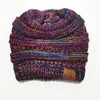 Gorra de lana CC para coleta gorra de punto colorida para coleta gorra para niños gorra de punto para niños de color mixto gorra para niños