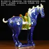 Adornos de Caballo de Cerámica Caballo de Tres Flores Mascota Apertura Inauguración Sala de Estar Oficina Accesorios para el Hogar Muebles