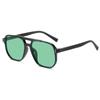 Gafas de Sol Doble Puente Nuevo Retro Transfronterizas, Gafas de Marco Grande de Moda y Sencillas Ins Personalizadas Lentes Marinas Gafas al por Mayor