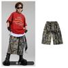 Ropa Infantil de Moda Urbana Traje Holgado Hip-Hop para Niños Pantalones Camuflaje Cool Hip-Hop para Niñas Traje para Actuación de Baile