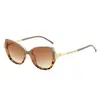 Gafas de Sol de Moda Estilo Europeo y Americano Personalizadas Ojo de Gato Versátiles Sensación de Alta Gama Pedrería Tendencia Elegantes para Mujer