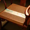 Esteira Refrescante Estilo Verão, Esteira Marrom, Almofada para Cadeira em Jacarandá Estilo Chinês, Almofada para Cadeira de Mesa de Chá em Fibra de Coco Natural, Almofada de Assento Espessa Antiderrapante
