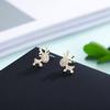 Brincos de Natal Fawn Brincos de Prata 925 Femininos Bonito Diamante Alce Moda Brincos Brincos Modernos