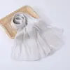 Chal para Vestido de Noche Pañuelo para la Cabeza Chifón Transparente Mujer Elegante Suave Sedoso Brillante Boda Novia Bufanda Velo Cubre